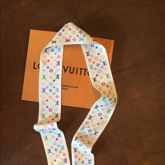 Louis Vuitton Accessories - Louis Vuitton Multicolored Monogram Twilly Scarf Louis Vuitton Accessories - Louis Vuitton Multicolored Monogram Twilly Scarf